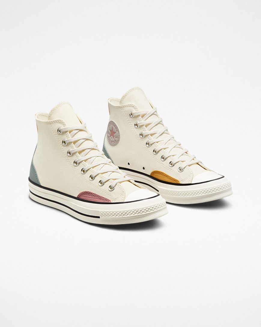 Dámské Boty Vysoké Converse Chuck 70 Color Block Béžový Šedé Žluté | CZ TDAZ42